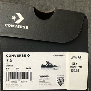 Black and white Converse
